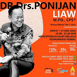 Siddhi Medan Dr. Ponijan Liaw, M.Pd., CPS® komunikasi