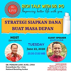 ‘RichTalk with Dr. Po’ IG LIVE safir senduk